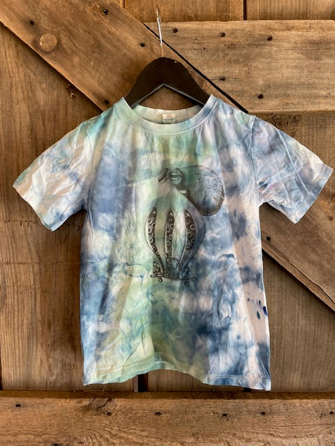 Kids Shibori style Tie-Dye Octopus Tee