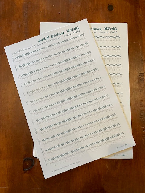 Beautiful Tideland Prints Tide Calendar- 2025 and 2026 Available