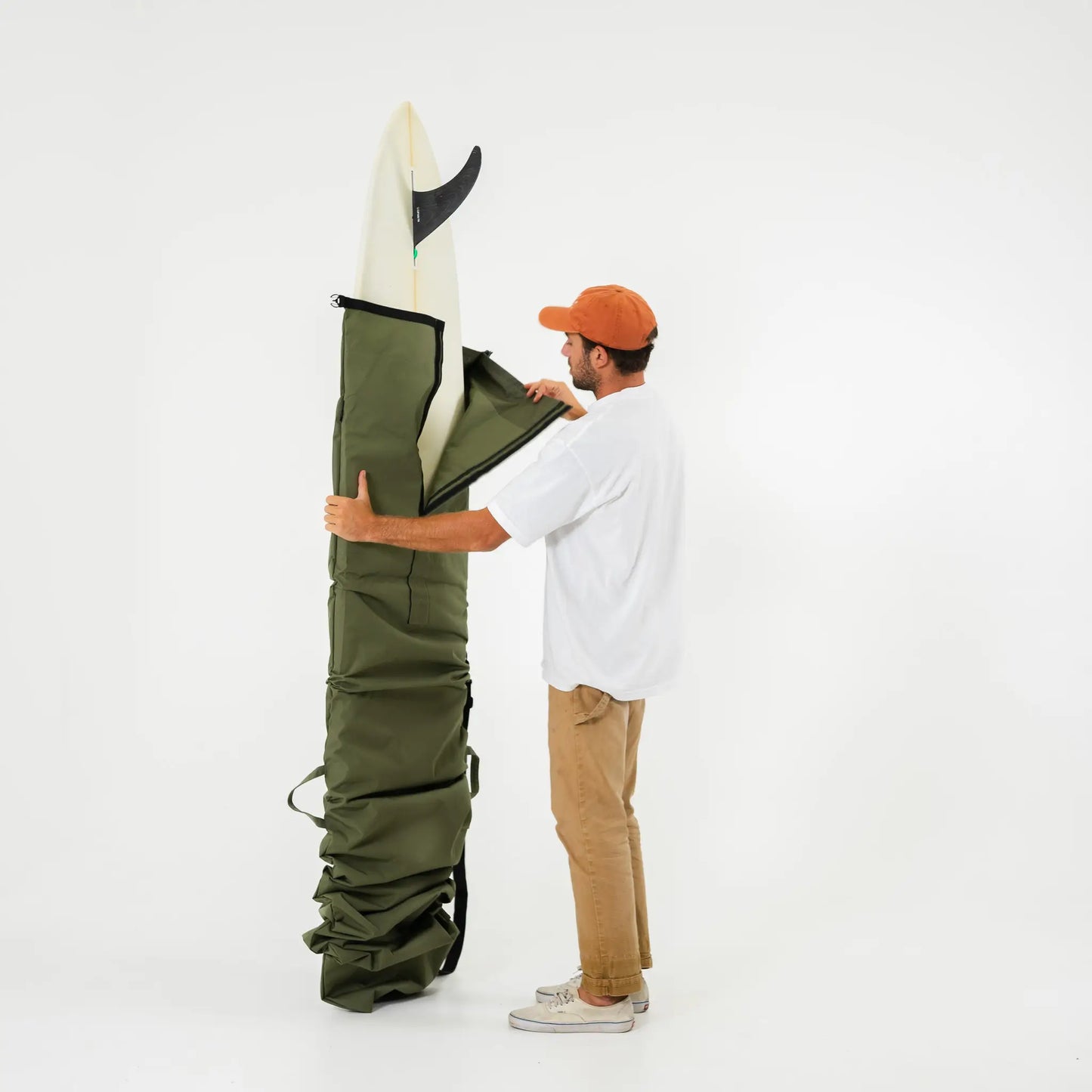 FARO Canvas Surfboard Bag (olive color)